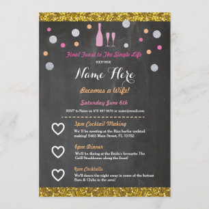 Bridal Shower Itinerary Champagne Bachelorette Program