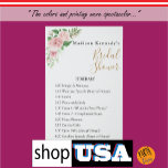 Bridal Shower Itinerary Plan Floral Fab Fun Faux Canvas Print<br><div class="desc">You can find the 5 Word Compliment Game / What’s on your Phone Game / Bridal Bingo and other activities here at Party Town on Zazzle. Preferably, the shower invitations would be mailed out four to six weeks beforehand, either by post or email. Make sure to always include the bride's...</div>