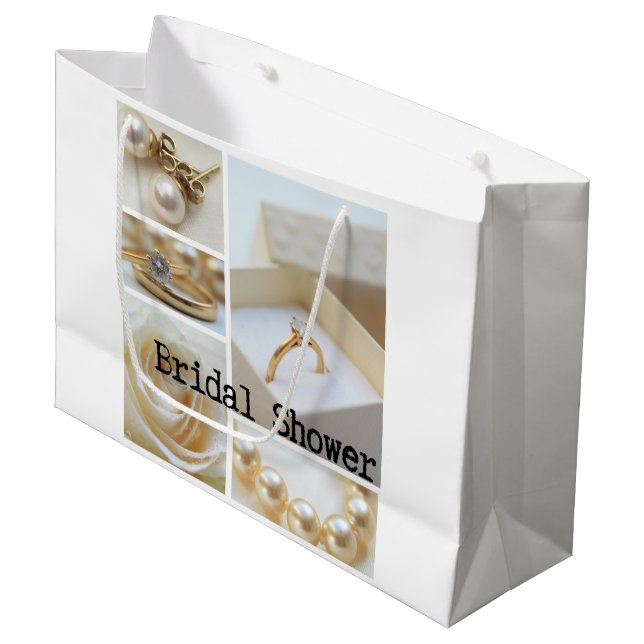 Bridal Shower Large Gift Bag (Front Angled)