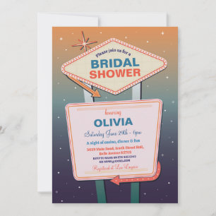 Bridal Shower Las Vegas Casino Party Bachelorette Invitation