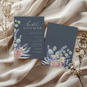 Bridal Shower Lavender & Eucalyptus Watercolor  Invitation