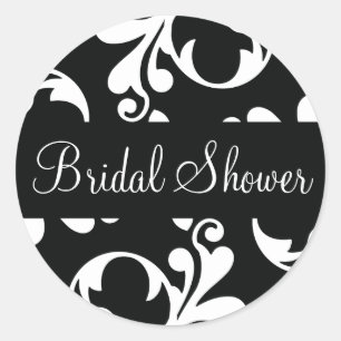 Bridal Shower Leaf Flourish Envelope Sticker Seal