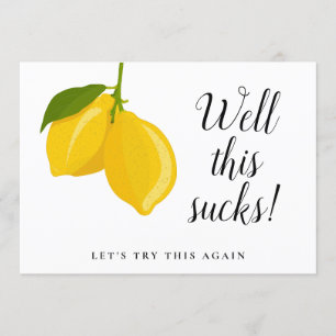 Bridal Shower Lemons Change the Date Modern Invitation