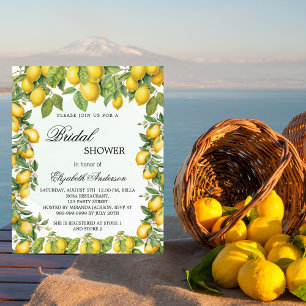 Bridal shower lemons greenery budget invitation