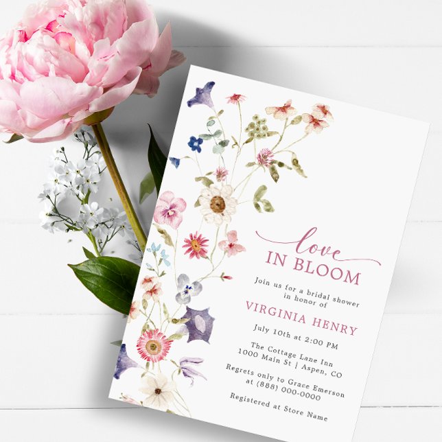 Bridal Shower Love In Bloom  Invitation (Bridal Shower Love In Bloom Invitation by Painted Paperie
)