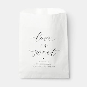 Bridal Shower Love is Sweet Elegant Heart  Favour Bag
