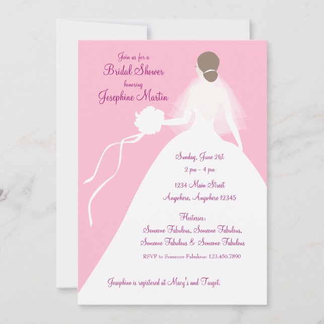 Bridal Shower Luncheon Invitation (Front)