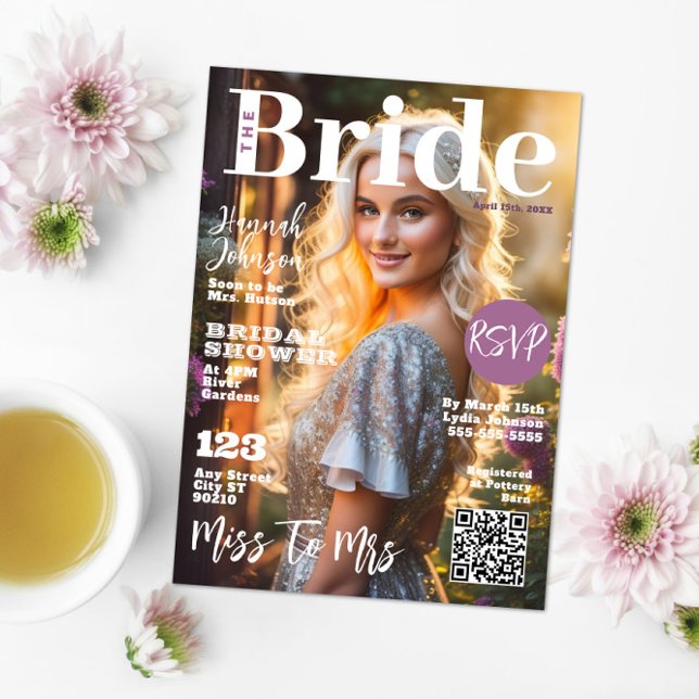 Bridal Shower Magazine Cover Invitation (Creator Uploaded)