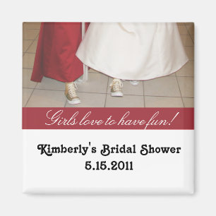 Bridal shower magnet party favour with dresses
