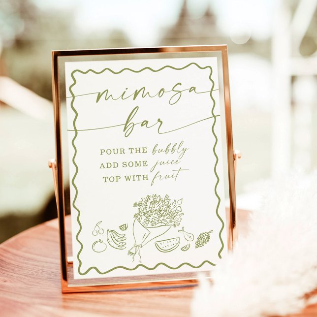 Bridal Shower Mimosa Bar Sign, Farmers Market  Invitation (Creator Uploaded)