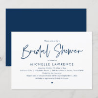 Bridal Shower, Modern Casual Minimalist Design Inv
