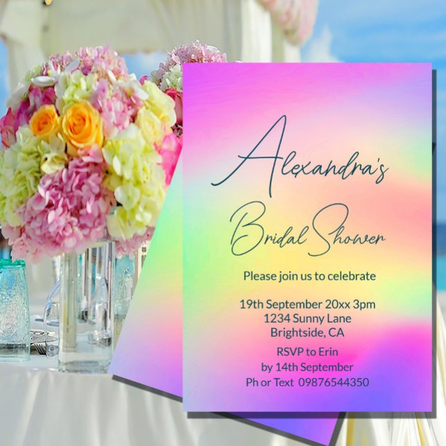 Bridal Shower Multicolor Modern  Invitation (Creator Uploaded)