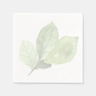 Bridal Shower Napkins green leaf