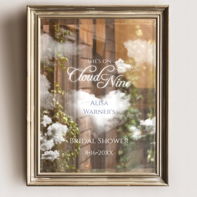 Bridal Shower On Cloud Nine Elegant Mirror and  (Creator Uploaded)