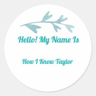 Bridal Shower or event name tag How I Know