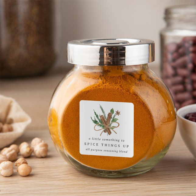 Bridal Shower or Wedding Spice Favour Square Sticker (Creator Uploaded)