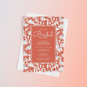 BRIDAL SHOWER   Orange Daisy Garden Invitation