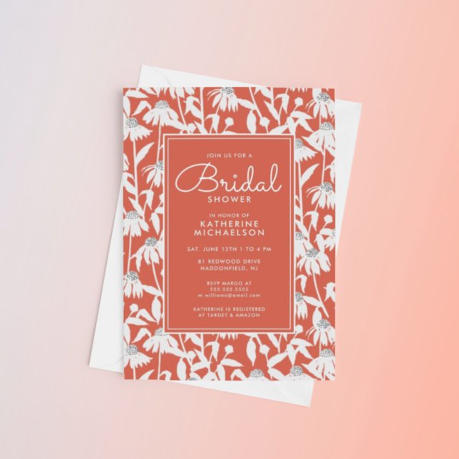 BRIDAL SHOWER | Orange Daisy Garden Invitation (Creator Uploaded)