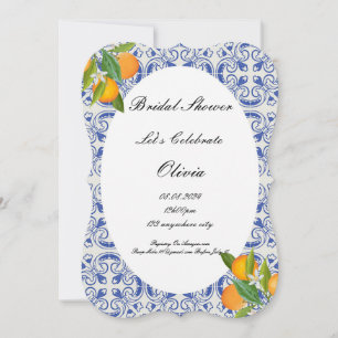 BRIDAL SHOWER ORANGES INVITATION 