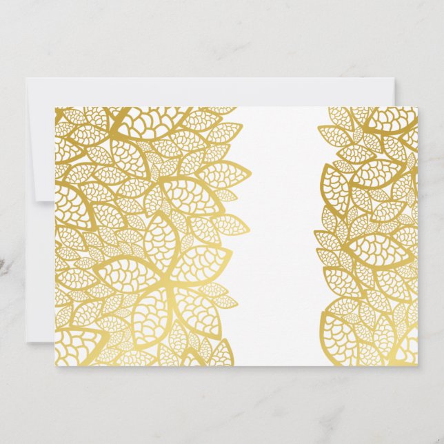 Bridal Shower Over or Under Game Gold Invitation (Back)