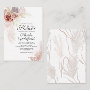 Bridal Shower Pampas Grass Floral Budget Card