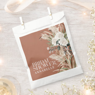 Bridal shower pampas grass modern boho party favou favour bag