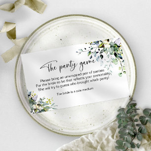 Bridal Shower Panty Game Enclosure Card