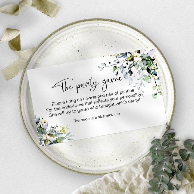 Bridal Shower Panty Game Enclosure Card (Creator Uploaded)