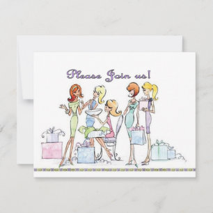 Bridal shower Party Glamour Girl Invitations