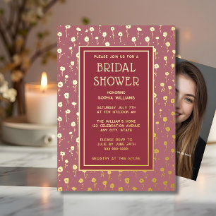 Bridal Shower Party Invitations Floral Template 