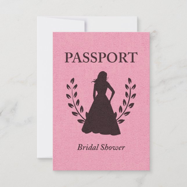Bridal Shower Passport Invitation (Front)