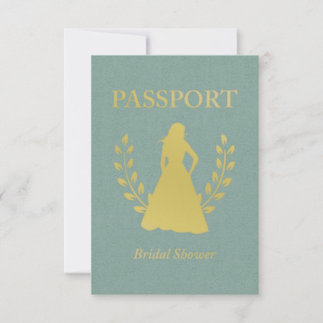 Bridal Shower Passport Invitations (Front)