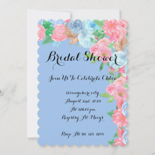 BRIDAL SHOWER PASTEL FLORAL INVITATION