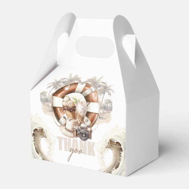 Bridal Shower Pastel Sand Beach Favour Box (Front Side)