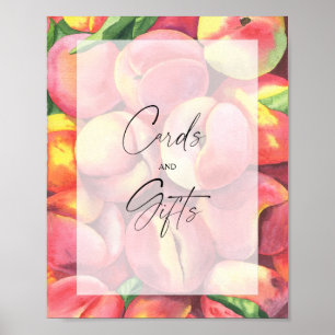 Bridal shower - Peaches - Cards and Gifts Poster