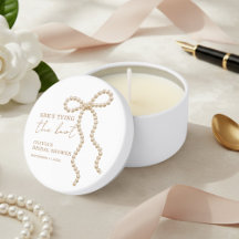 Bridal Shower Pearl Bow She's Tying the Knot