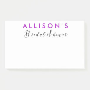 Bridal Shower Personalised Favour Post-it Notes