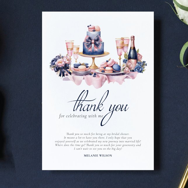 Bridal Shower Personalised watercolor Thank You Card (Creator Uploaded)