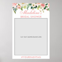 Bridal Shower Photo Booth Prop | Pink Floral P