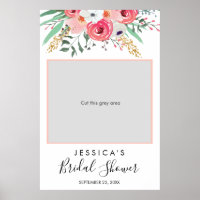 Bridal Shower Photo Prop Frame Floral Wedding