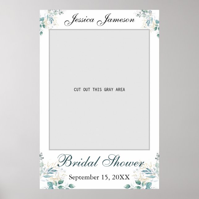 Bridal Shower Photo Prop Poster (Front)