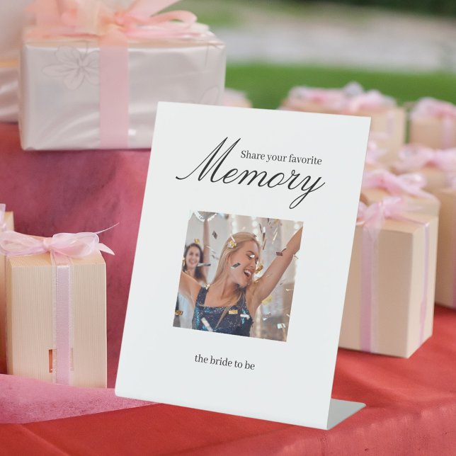  Bridal Shower photo share a memory Pedestal Sign (Creator Uploaded)