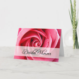 bridal shower : Pink Rose : Invitation