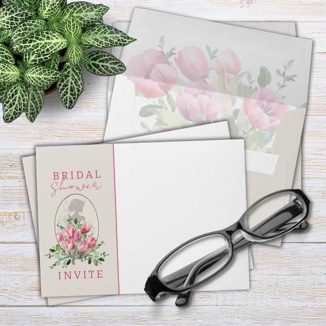 Bridal Shower Pink Tulip Envelope (Creator Uploaded)