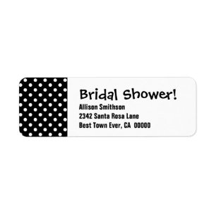Bridal Shower Polka Dot Theme Template Return Address Label