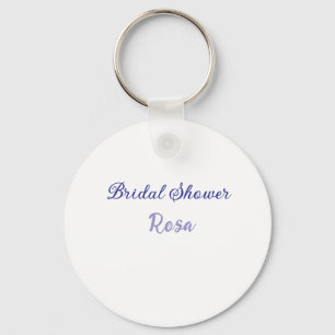 Bridal shower purple add name date elegantstylish key ring