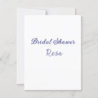 Bridal shower purple add name date elegantstylish