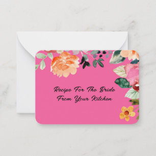 Bridal Shower Recipe Card
