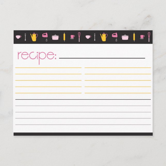 Bridal Shower Recipe Card (Front)