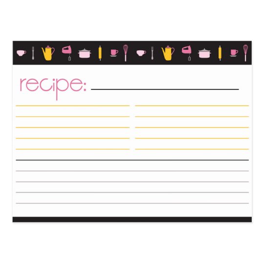 Bridal Shower Recipe Card